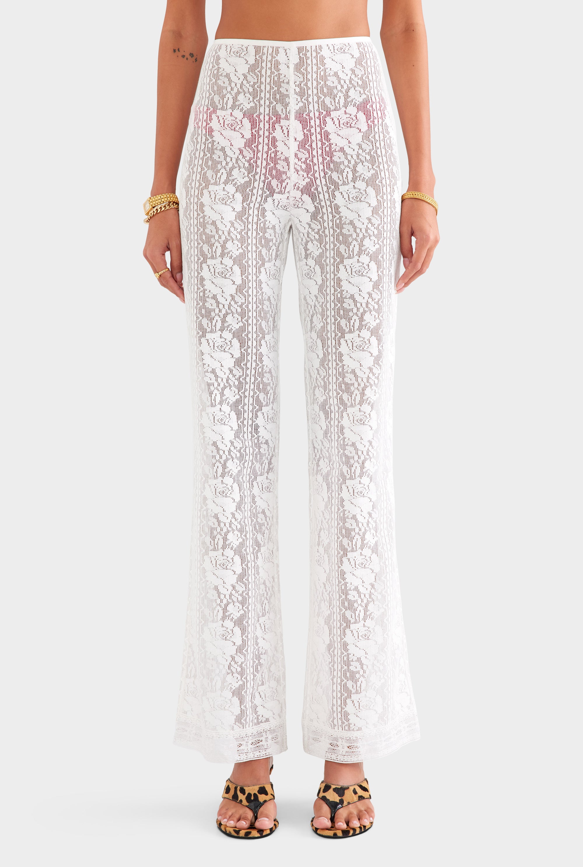 Cotton Lace Pant - Off White