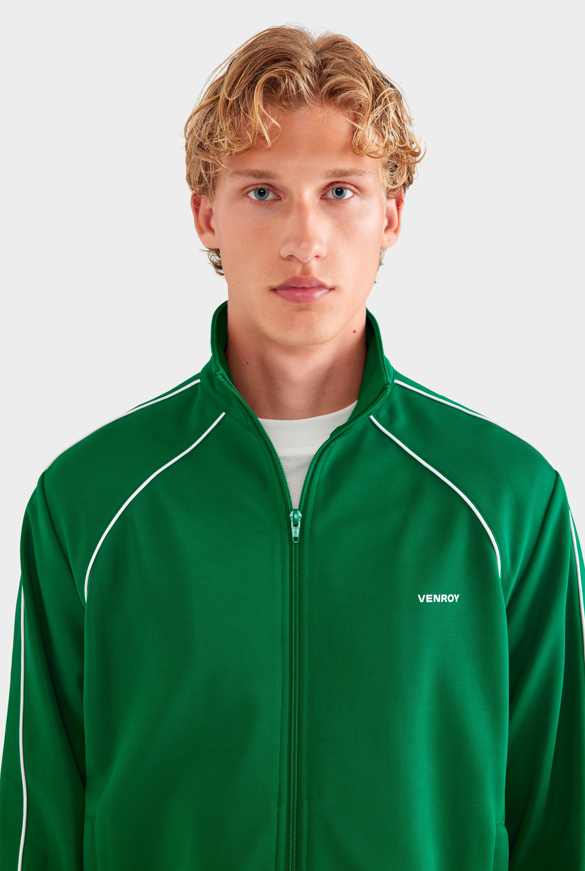 Jersey Zip Track Jacket - Bright Green