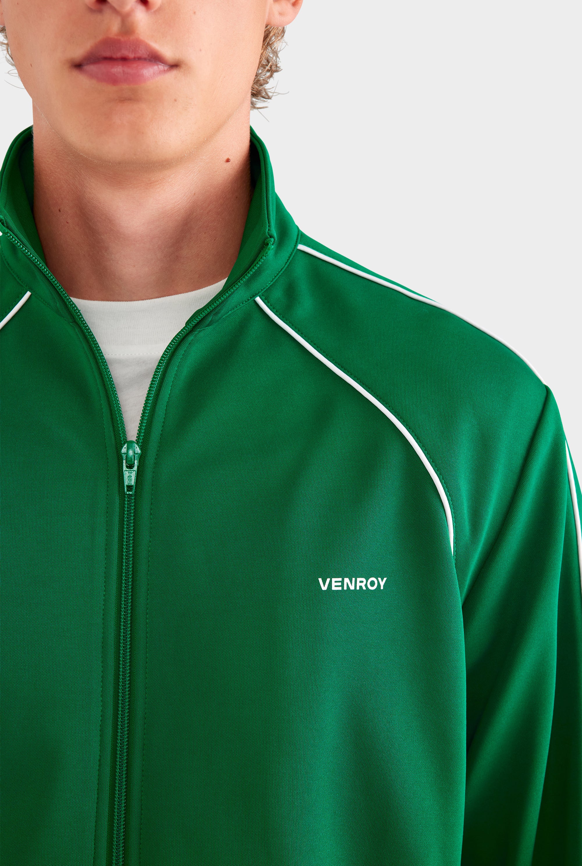 Jersey Zip Track Jacket - Bright Green