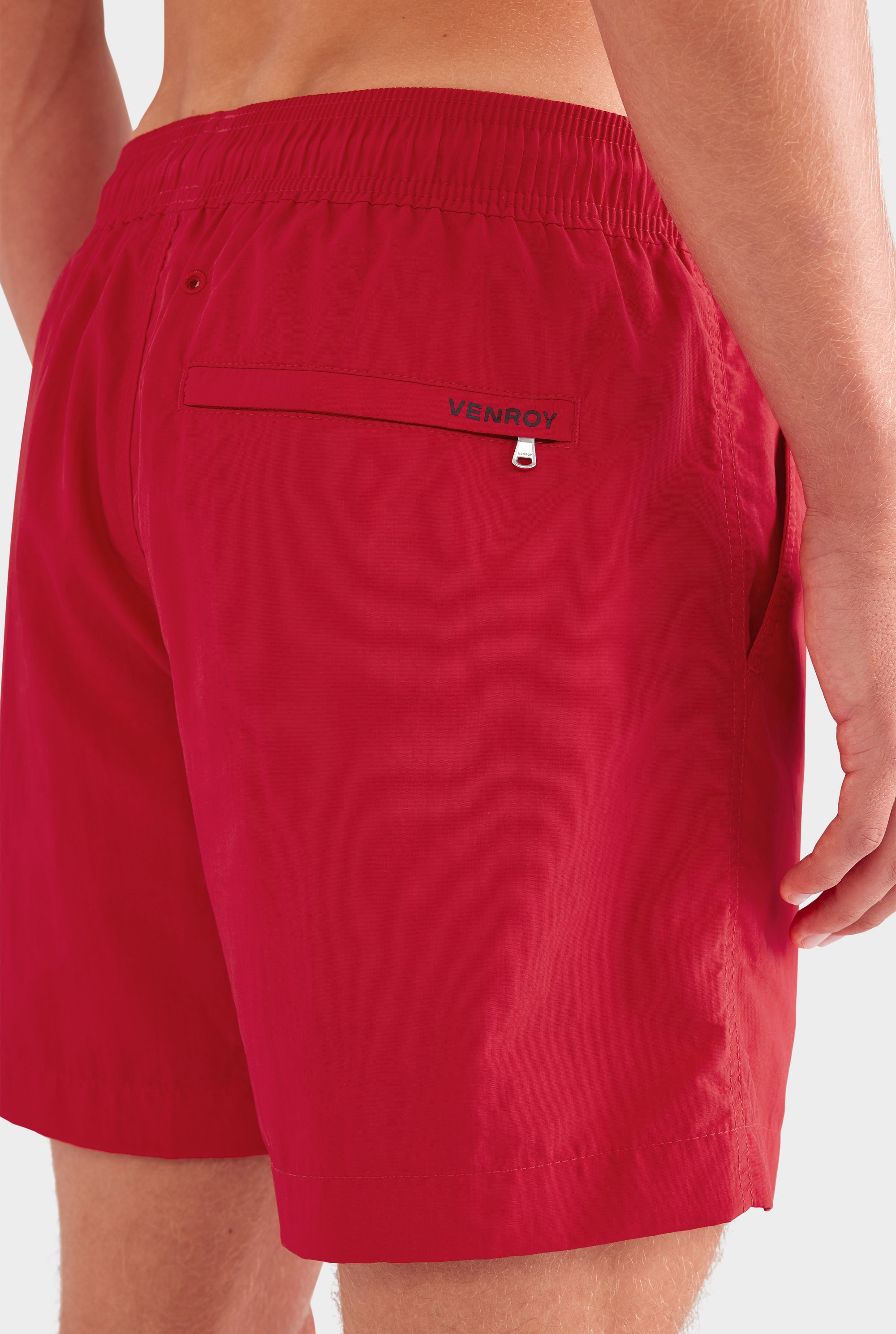 Printed Nylon Swim Short - Red/V Chilli