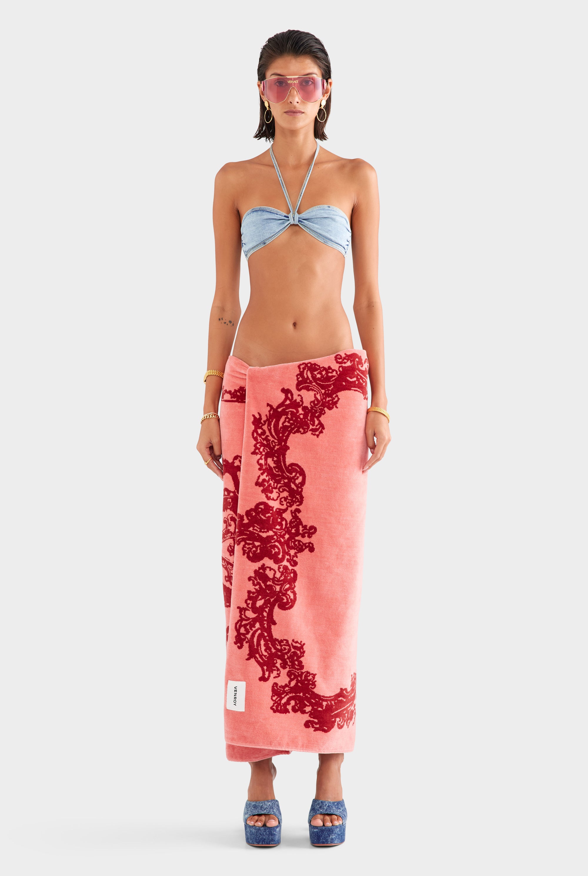 Sacred Heart Towel - Rose/Burgundy