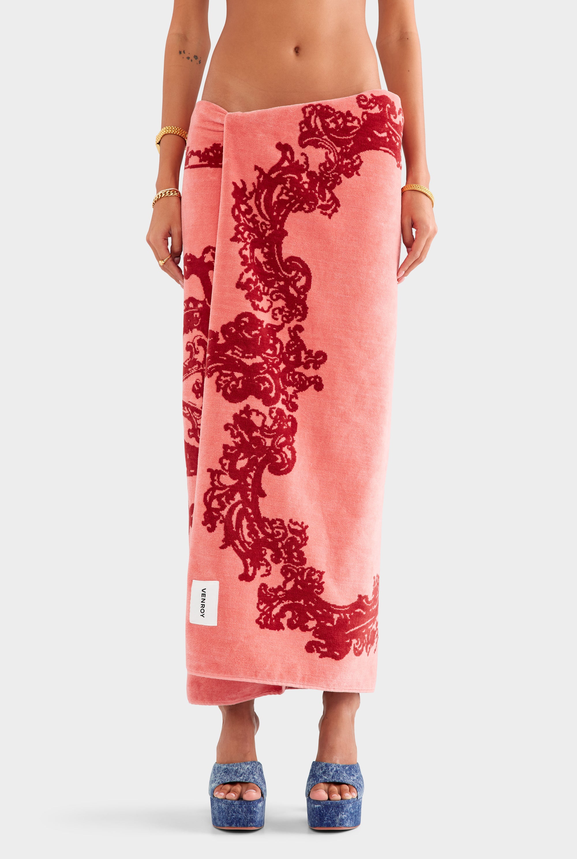 Sacred Heart Towel - Rose/Burgundy