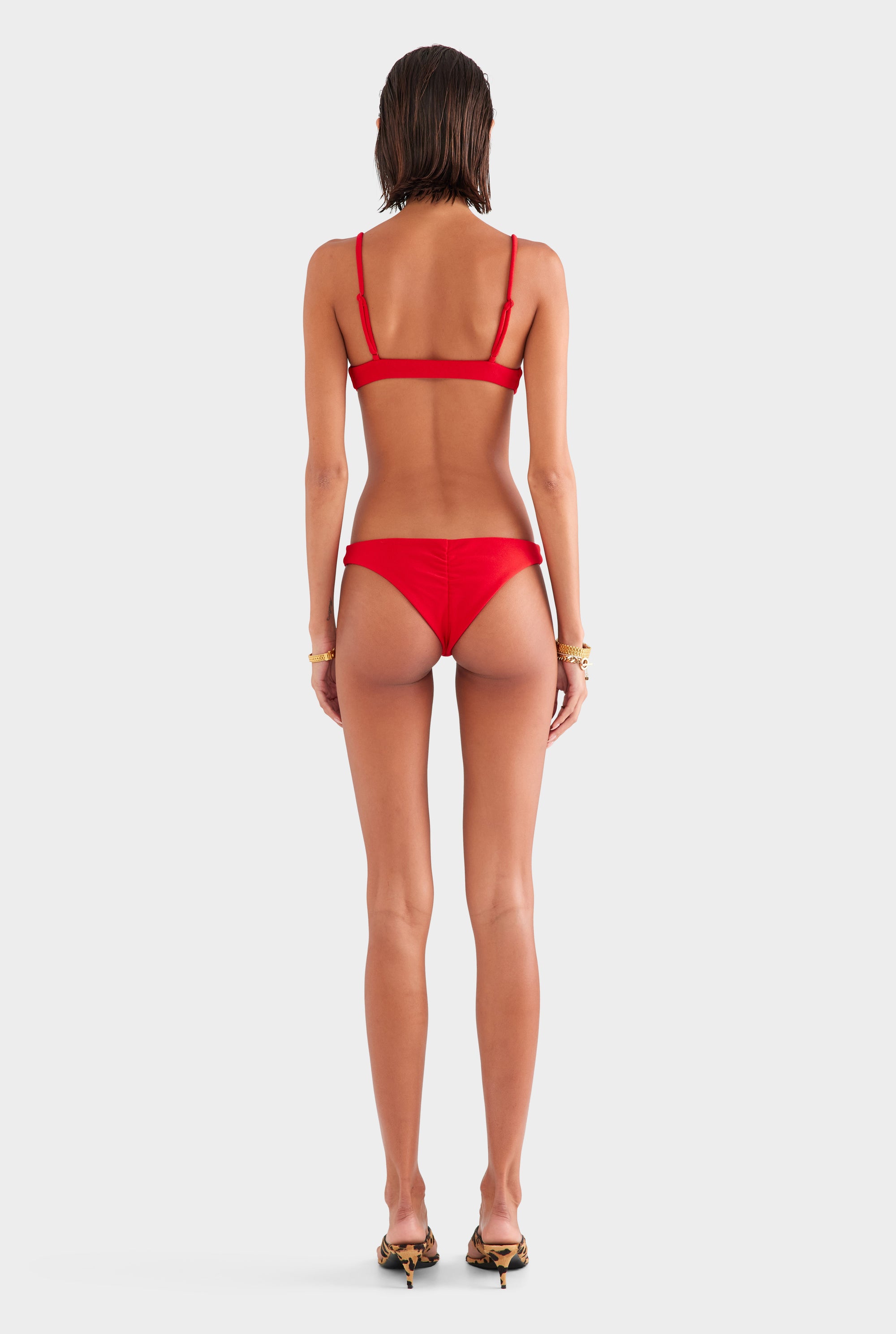 Terry Scoop Bikini - Red