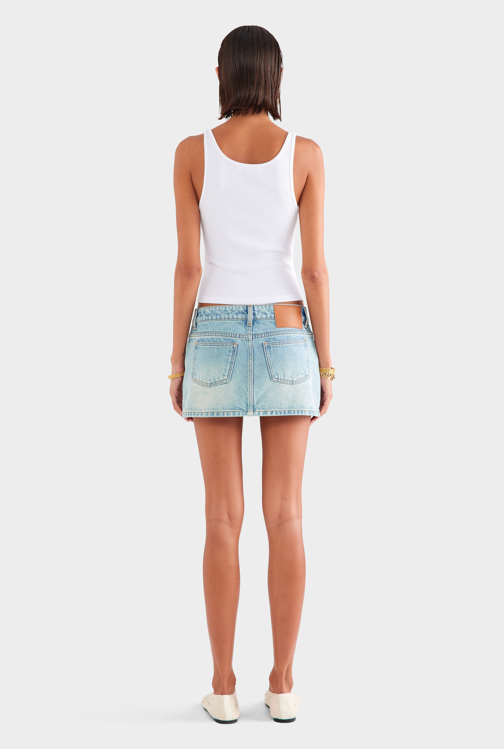 Rib Jersey Tank - White