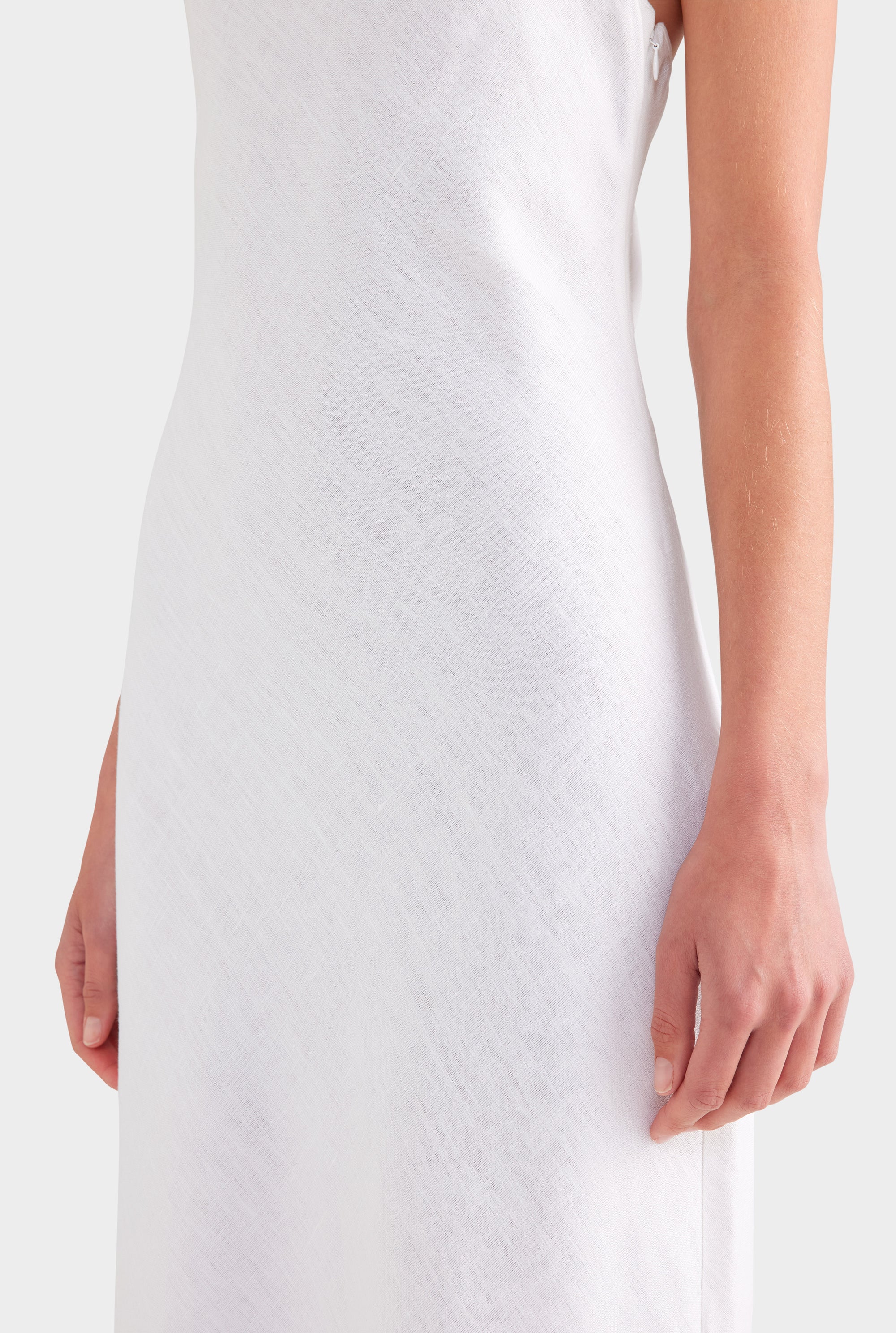 Linen Slip Dress - Off White