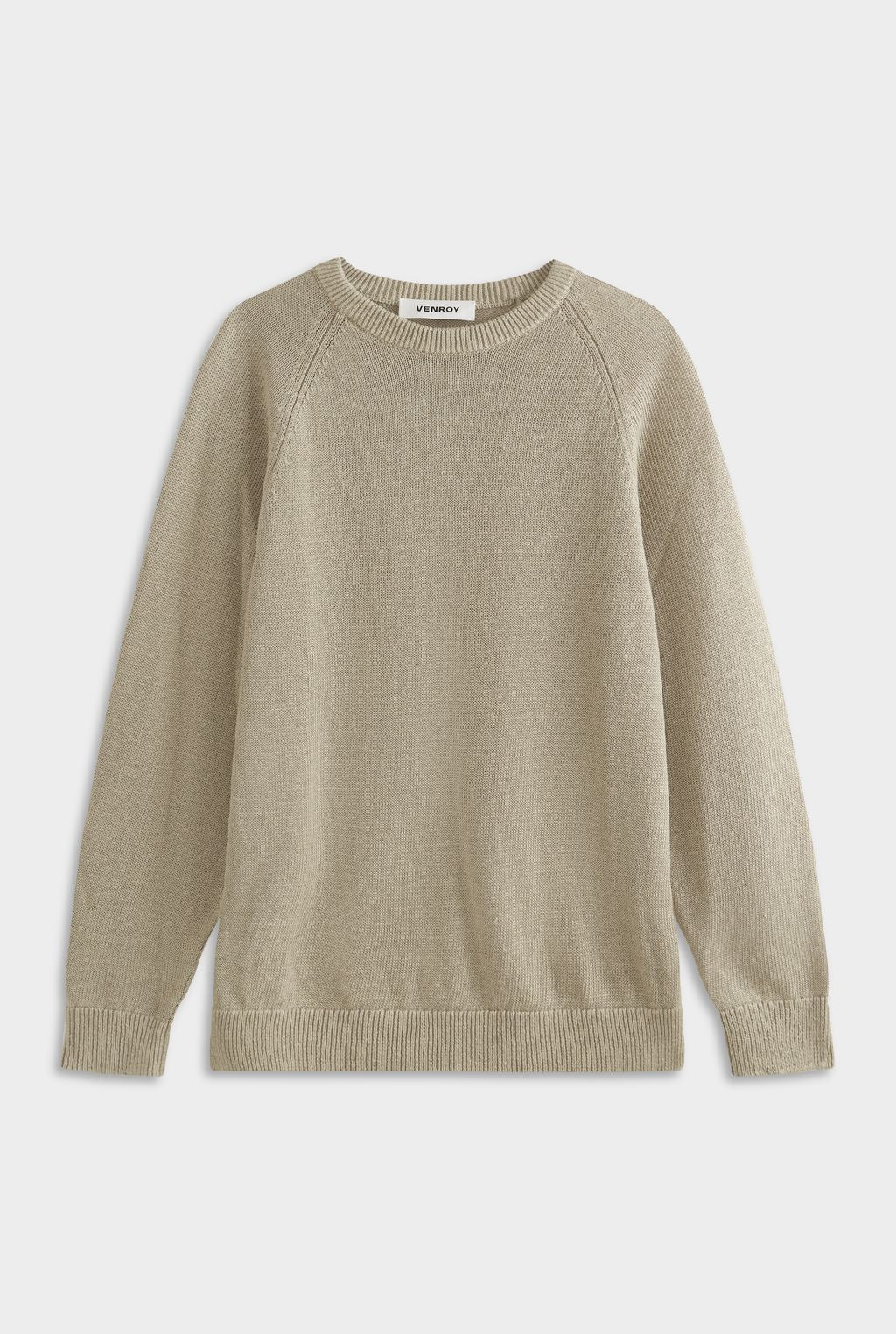 Linen Raglan Sweater - Taupe
