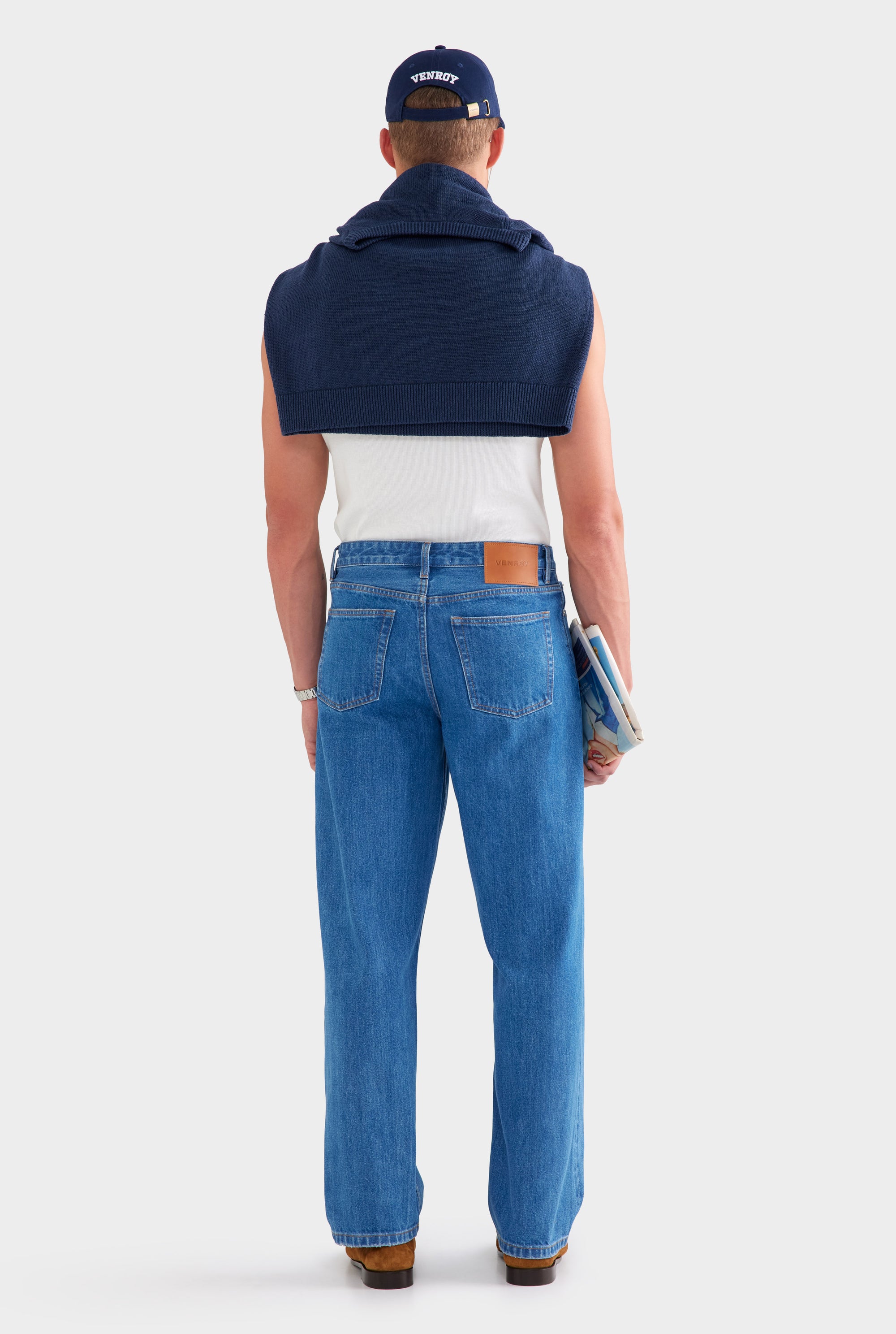 Straight Leg Denim Jean - Mid Blue