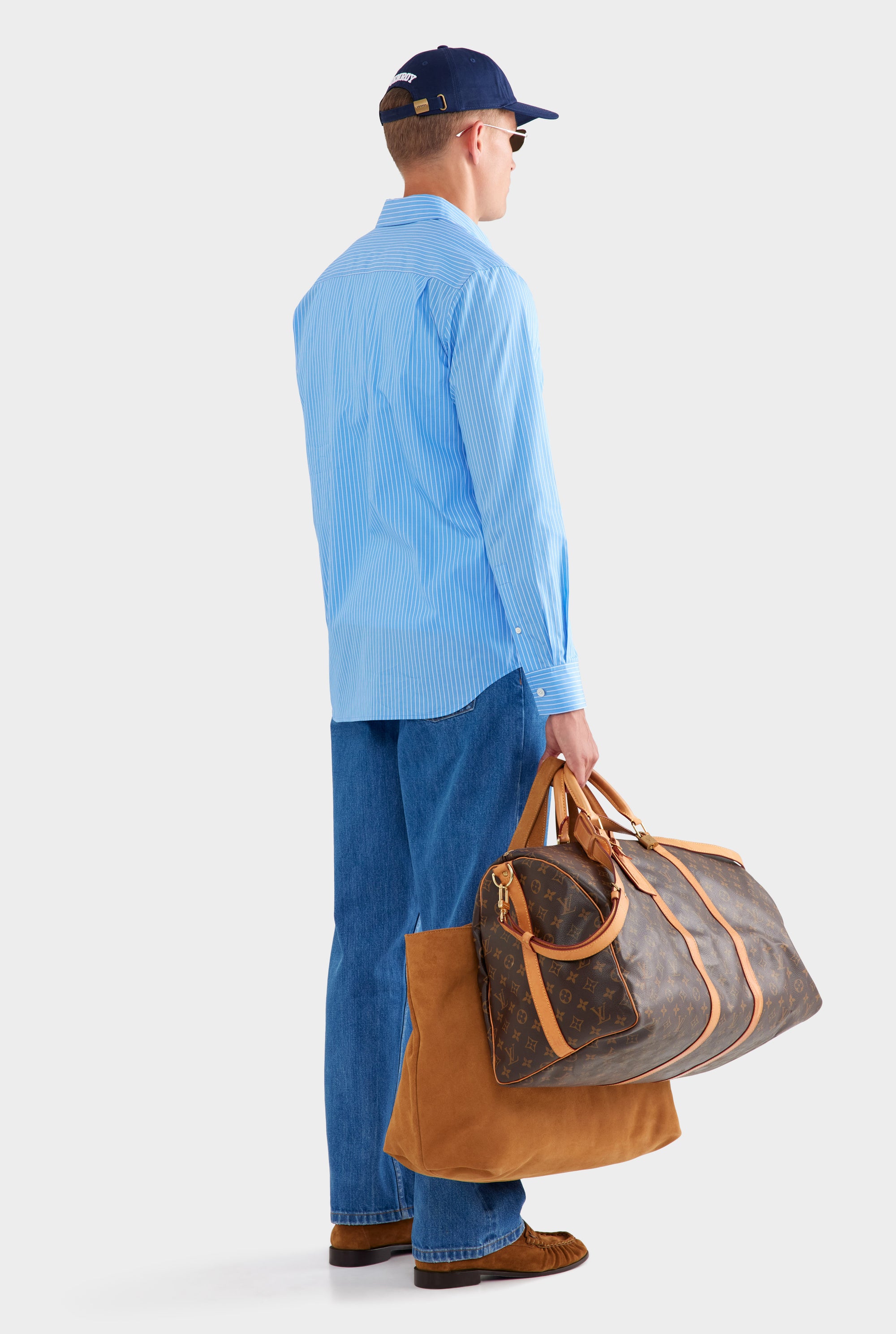 Stripe Cotton Shirt - Blue/White Stripe