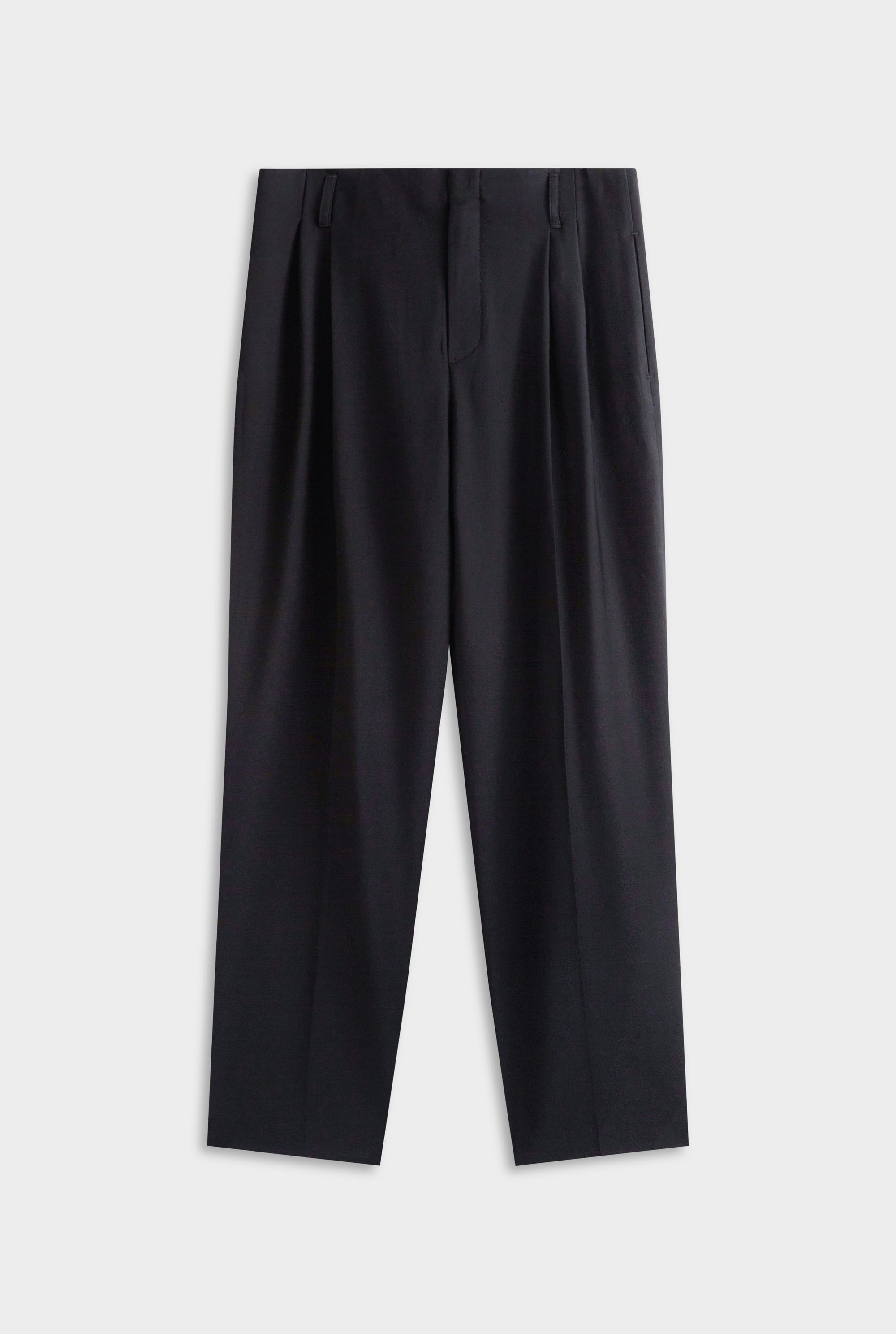 Tailored Wool Suit Trouser - Black