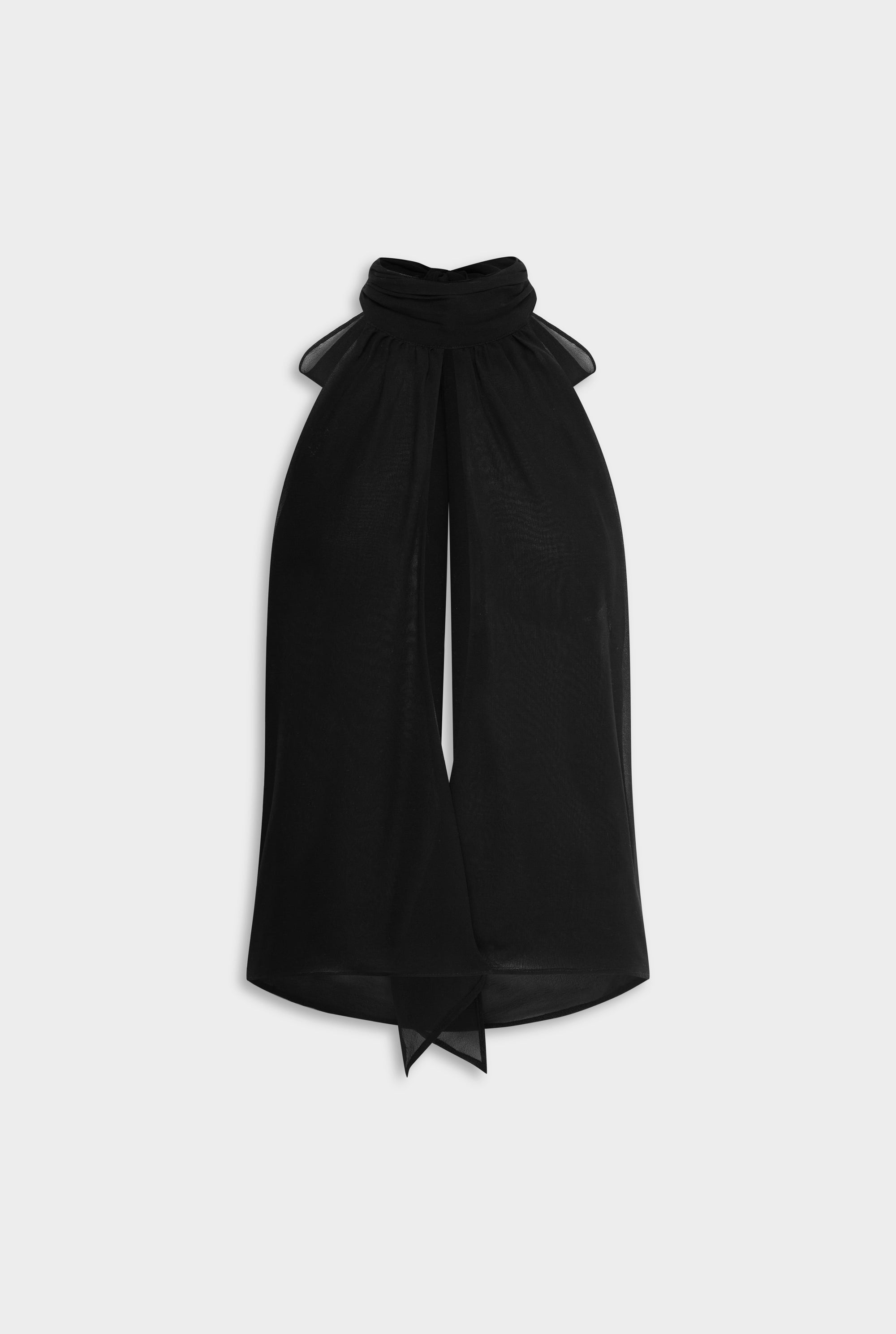 Silk Halter Top - Black