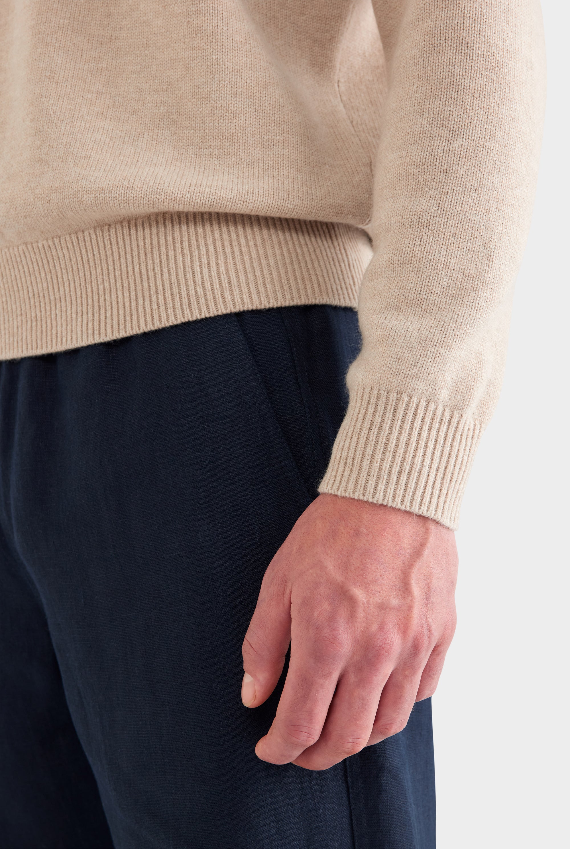 Wool Cashmere Sweater - Sand Marl