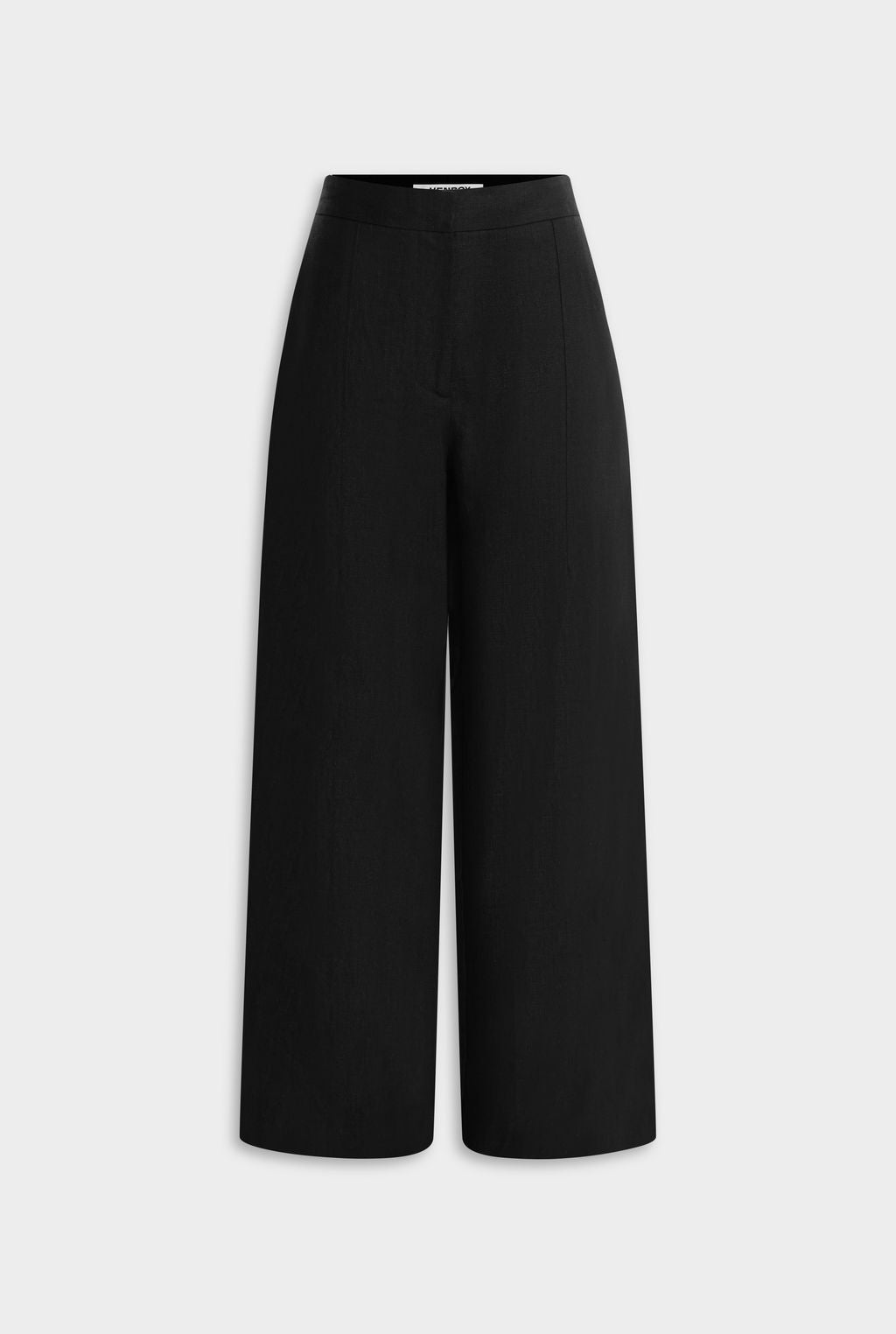 Panelled Linen Pant - Black