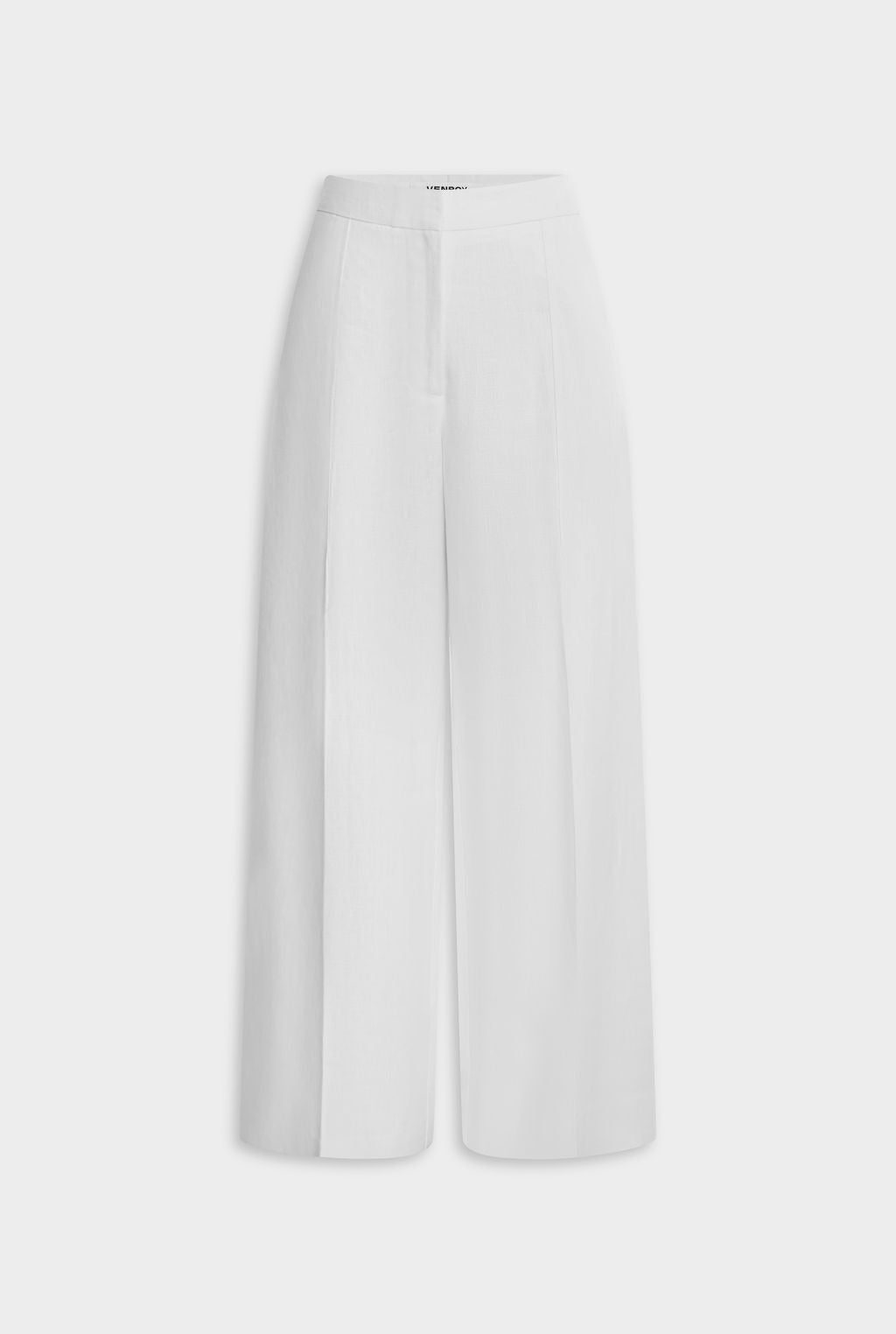 Panelled Linen Pant - White