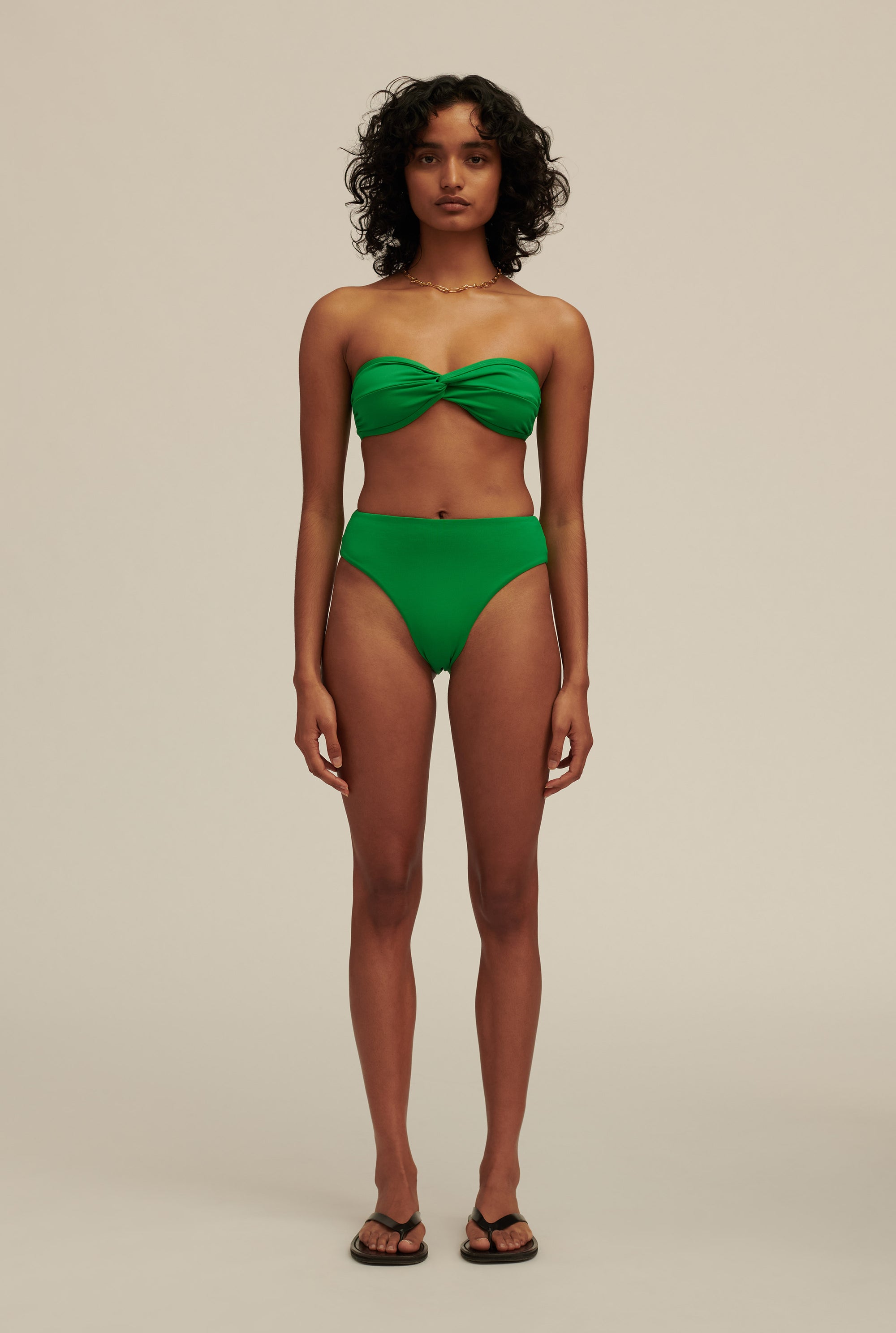 High Waisted Brief - Green