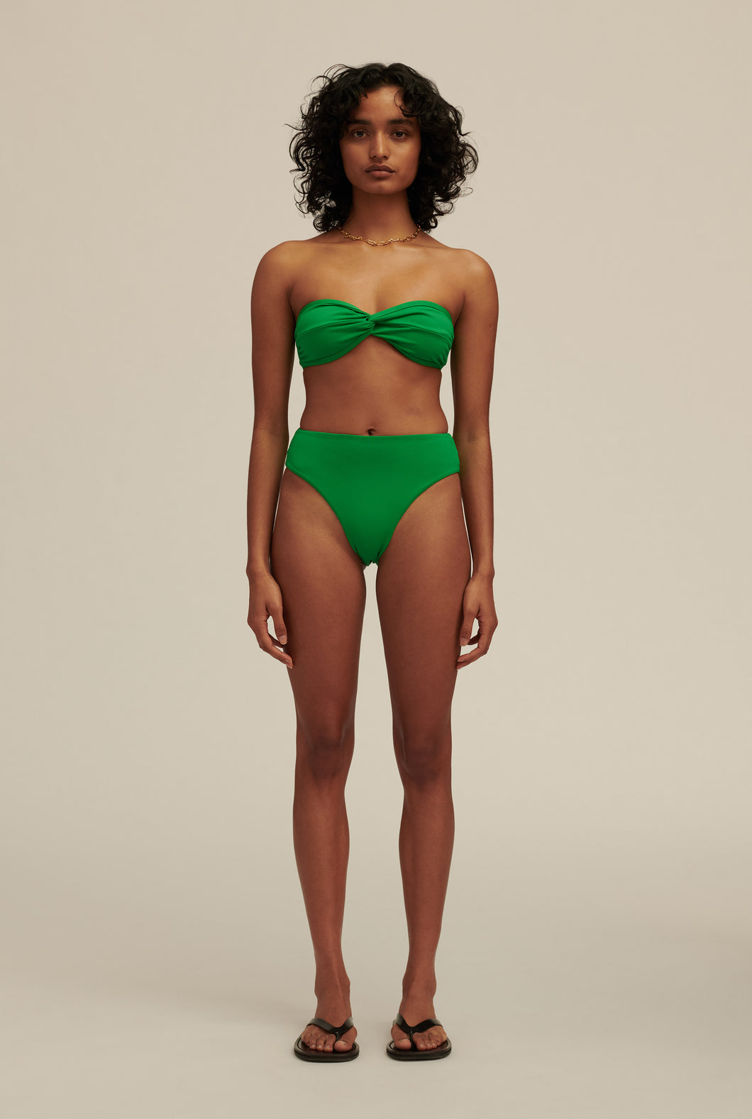 High Waisted Brief - Green