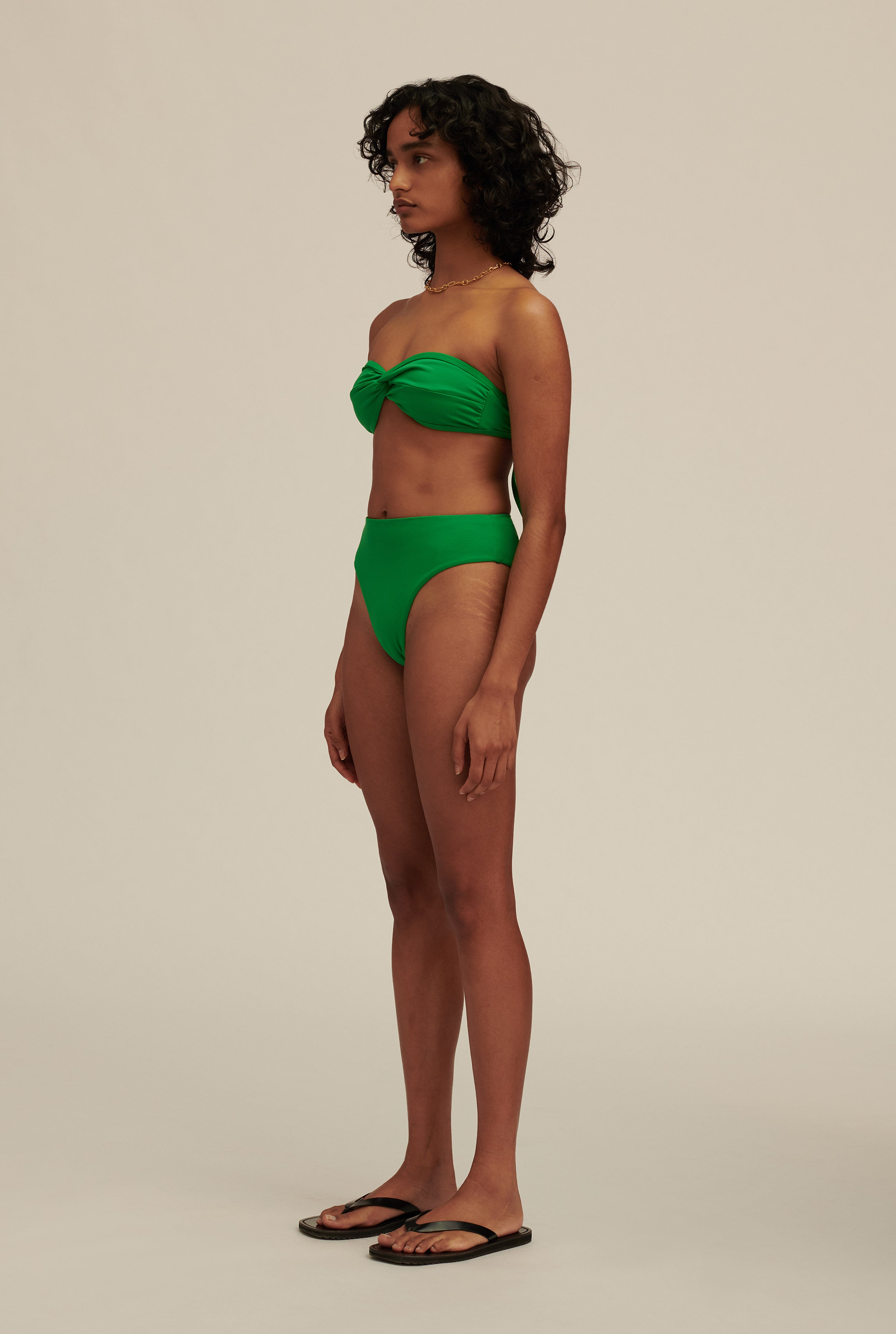 High Waisted Brief - Green