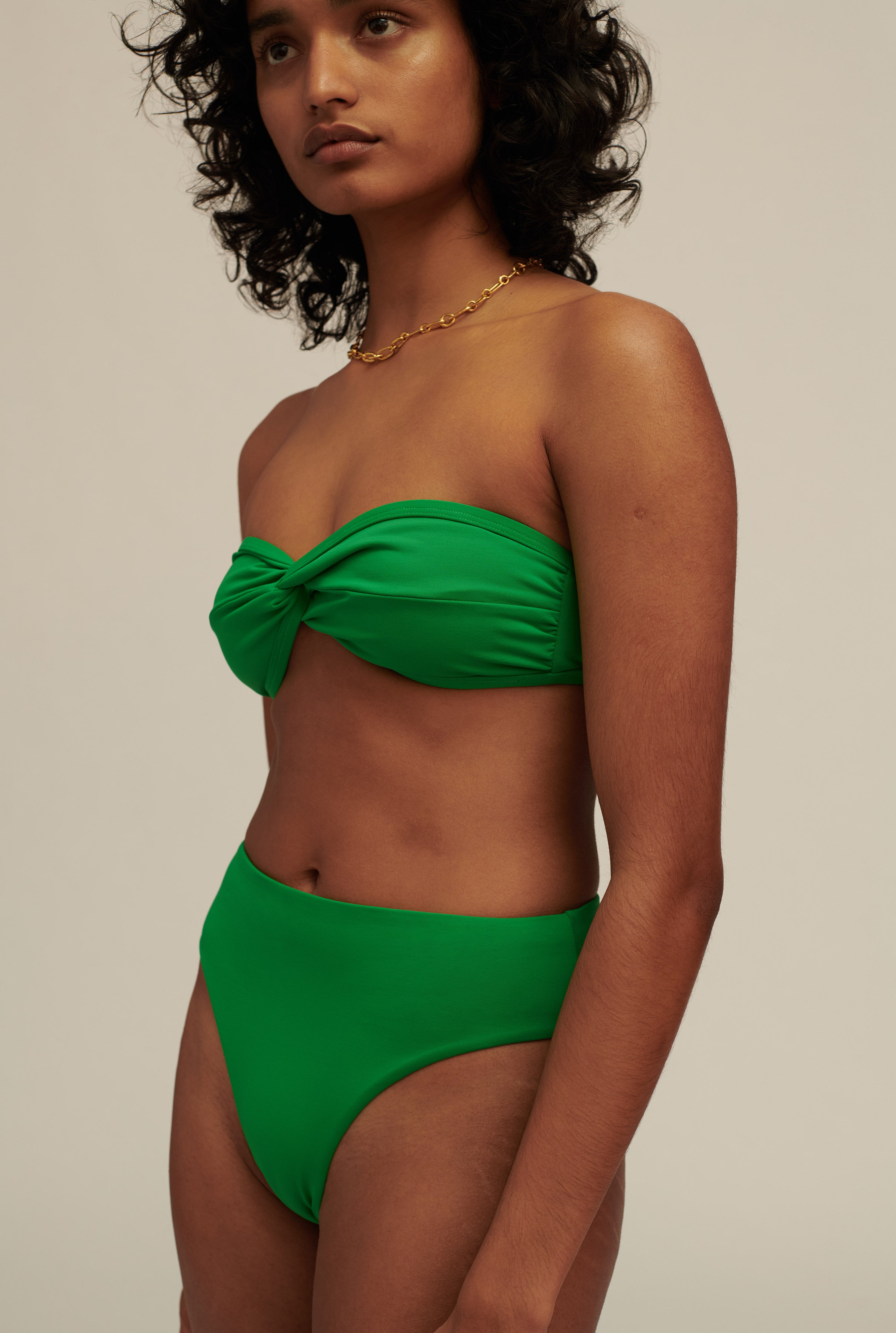 High Waisted Brief - Green