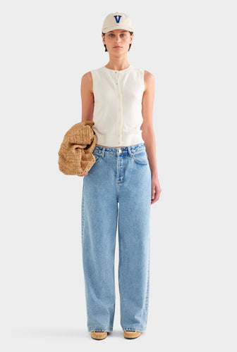 Relaxed Low Rise Denim Jean - Light Blue