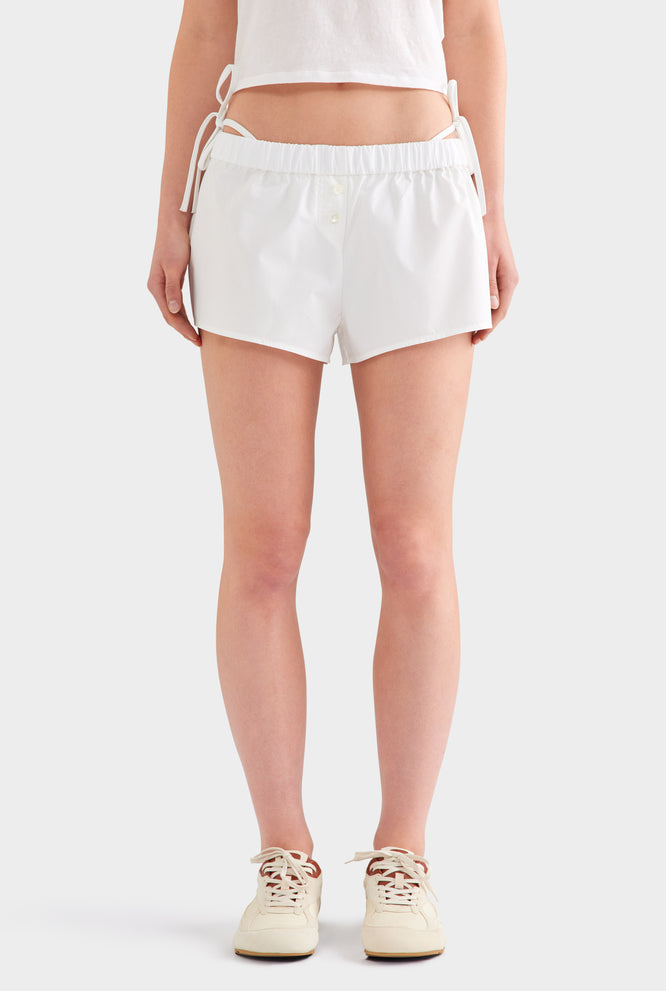 Cotton Poplin Short - White