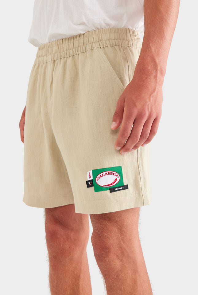 Lounge Short - Light Taupe/Multi Patch