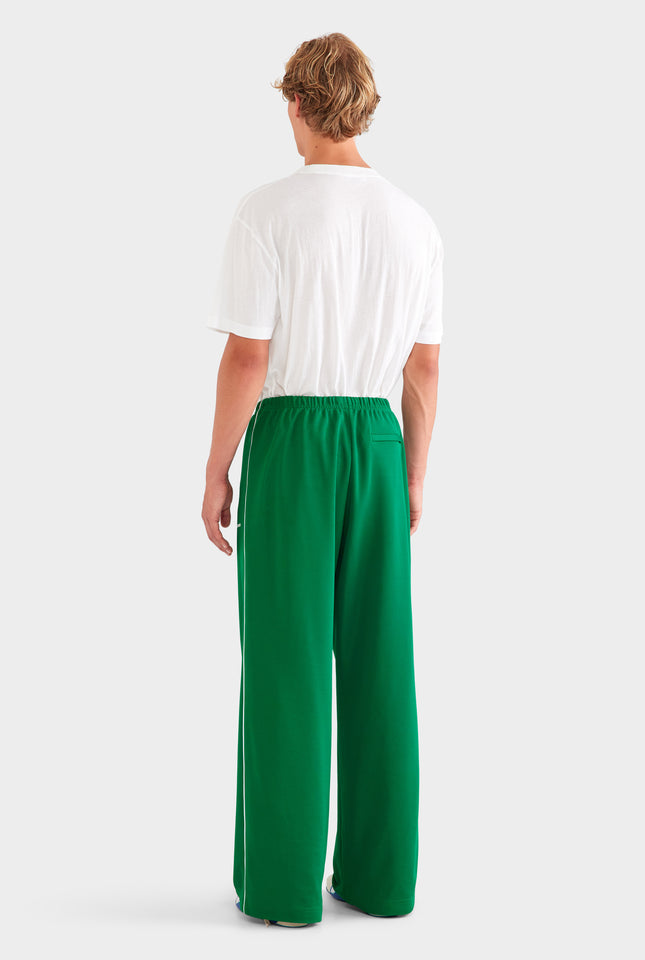Wide Leg Jersey Track Pant - Bright Green