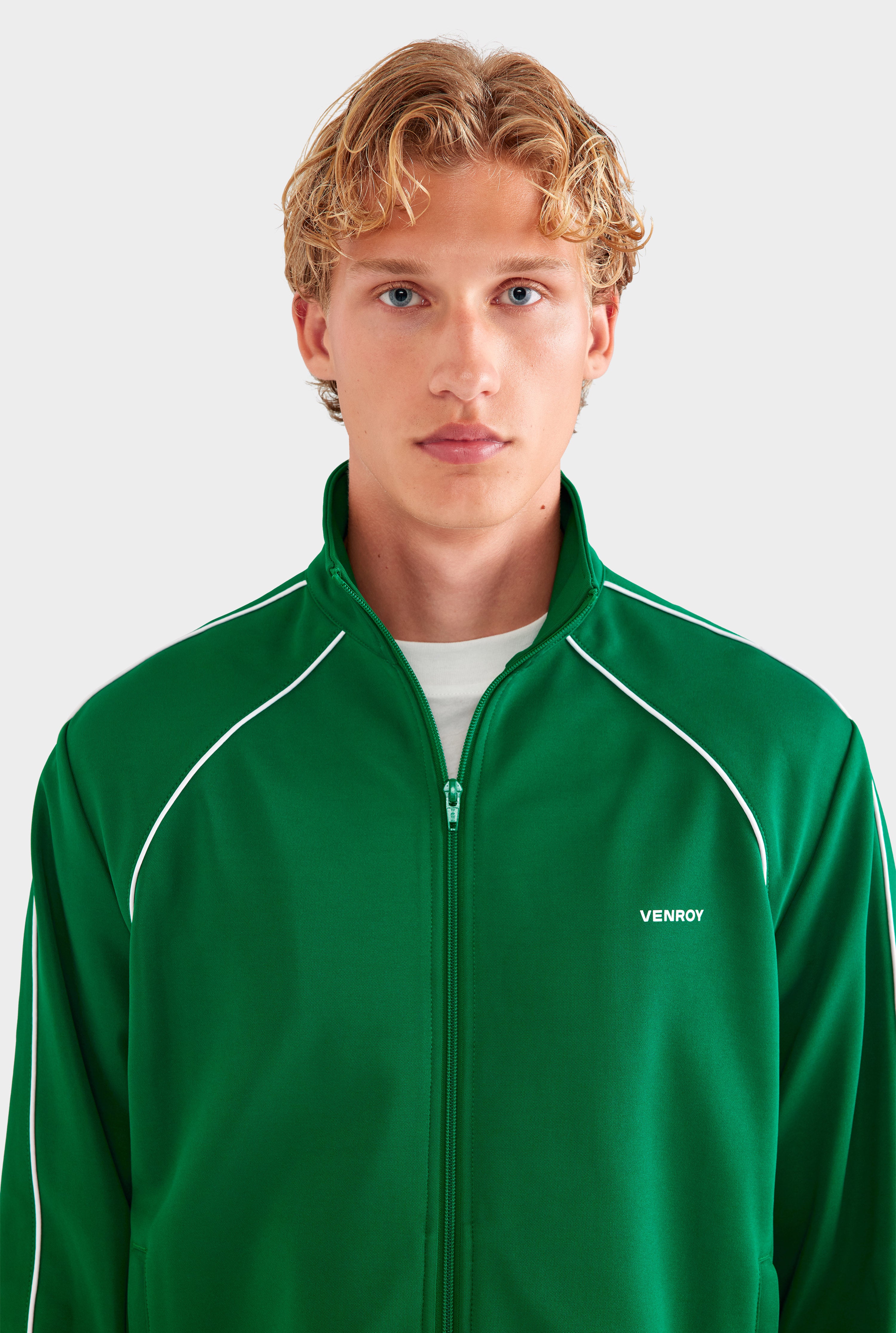 Jersey Zip Track Jacket - Bright Green
