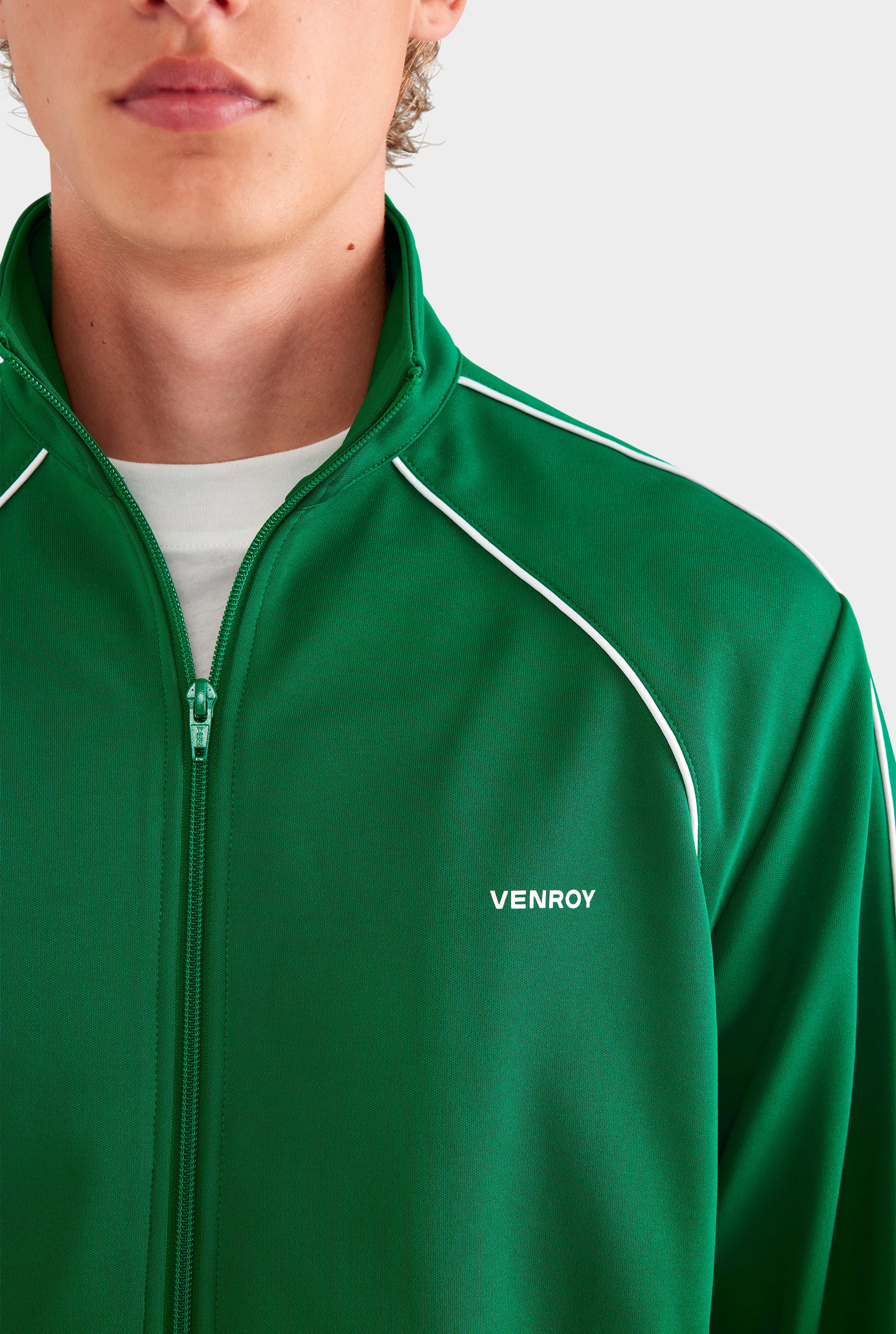 Jersey Zip Track Jacket - Bright Green