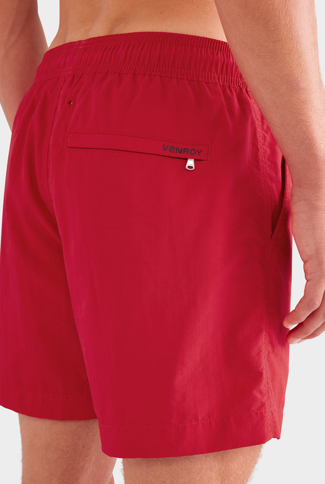 Printed Nylon Swim Short - Red/V Chilli