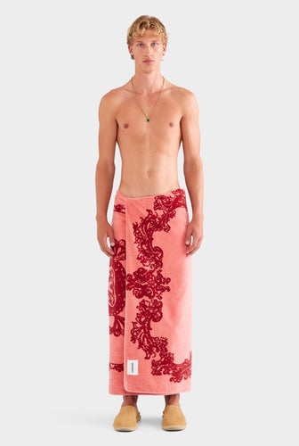 Sacred Heart Towel - Rose/Burgundy