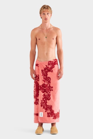 Sacred Heart Towel - Rose/Burgundy