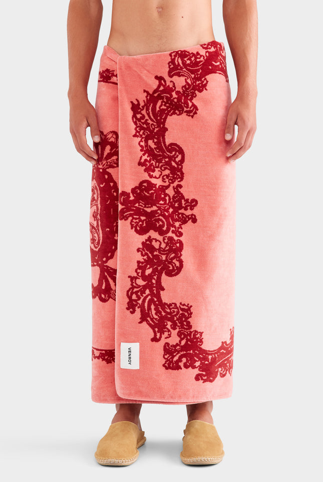 Sacred Heart Towel - Rose/Burgundy