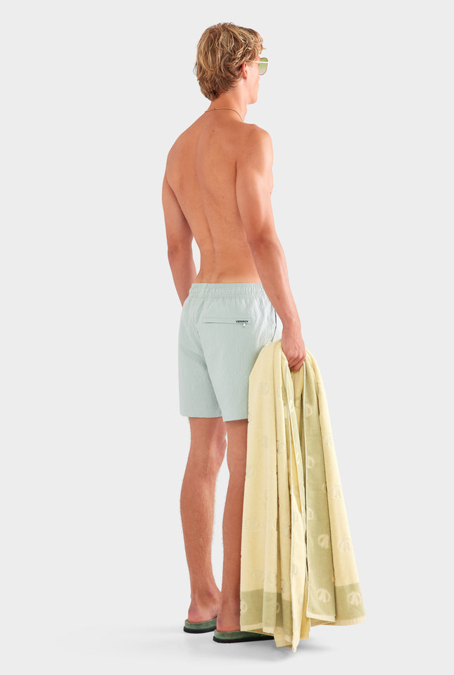 Seersucker Swim Short - Sea Spray Blue