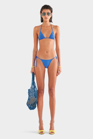Tie Side Bikini Brief - Ocean Blue