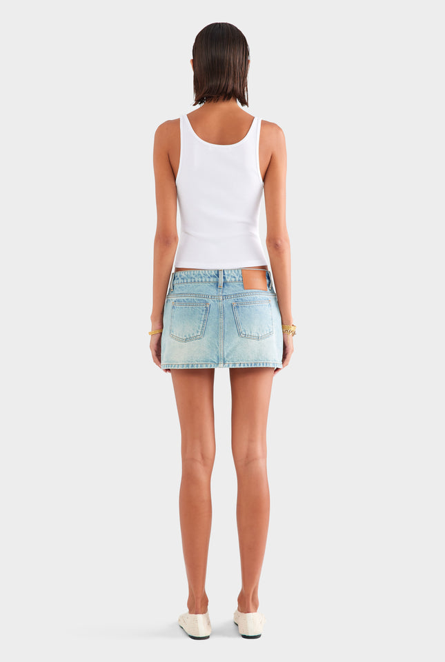 Rib Jersey Tank - White