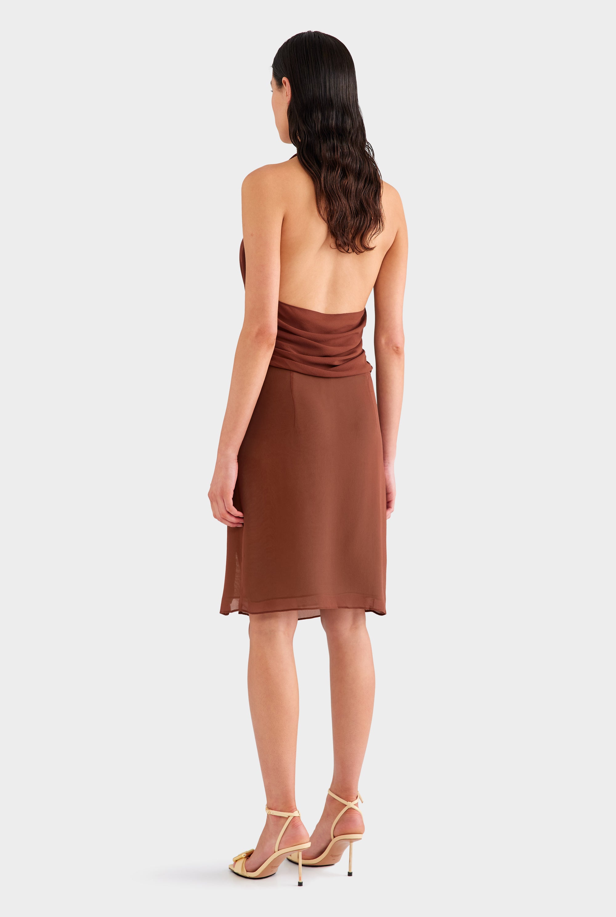 Layered Silk Skirt - Chocolate