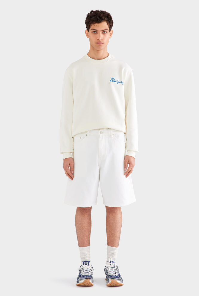 Denim Short - White