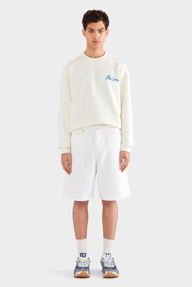 Denim Short - White