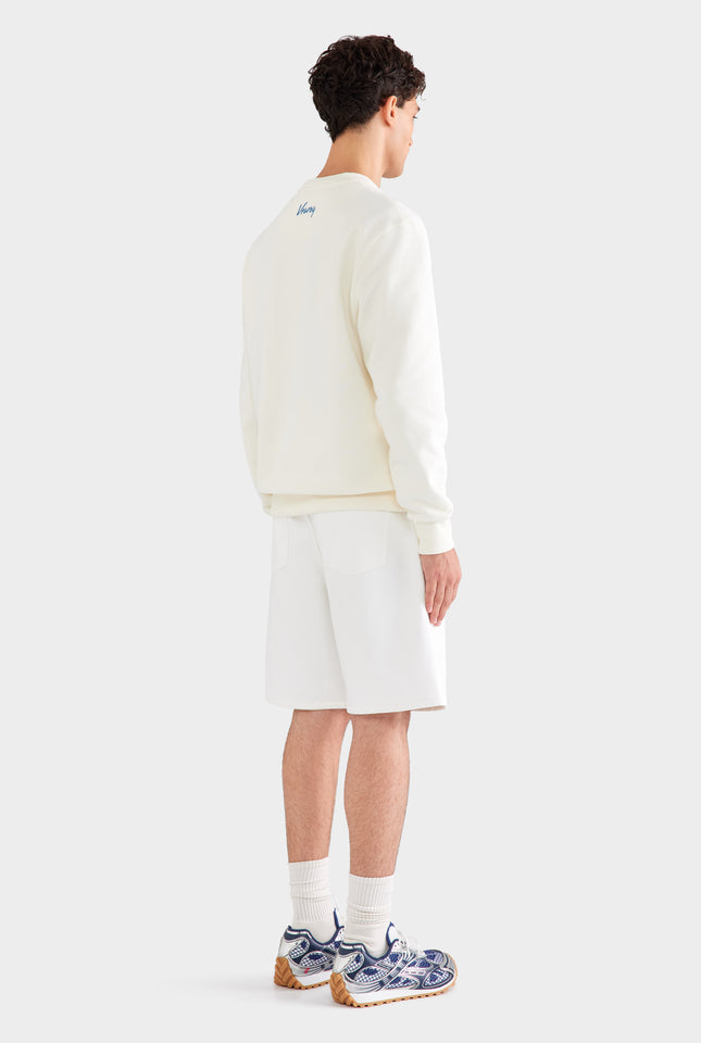 Denim Short - White