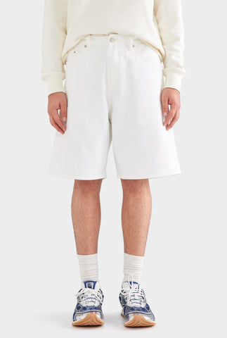 Denim Short - White