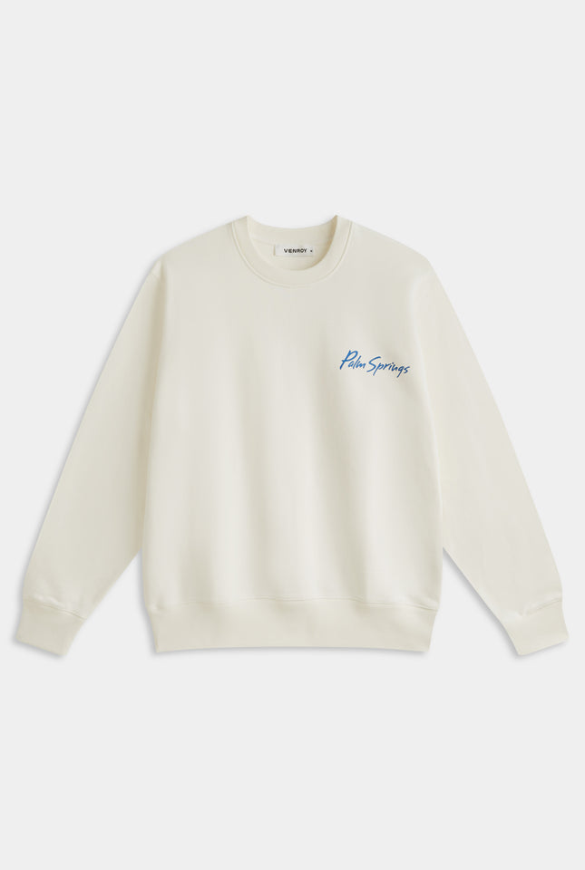 Fleece Track Crewneck - Cream