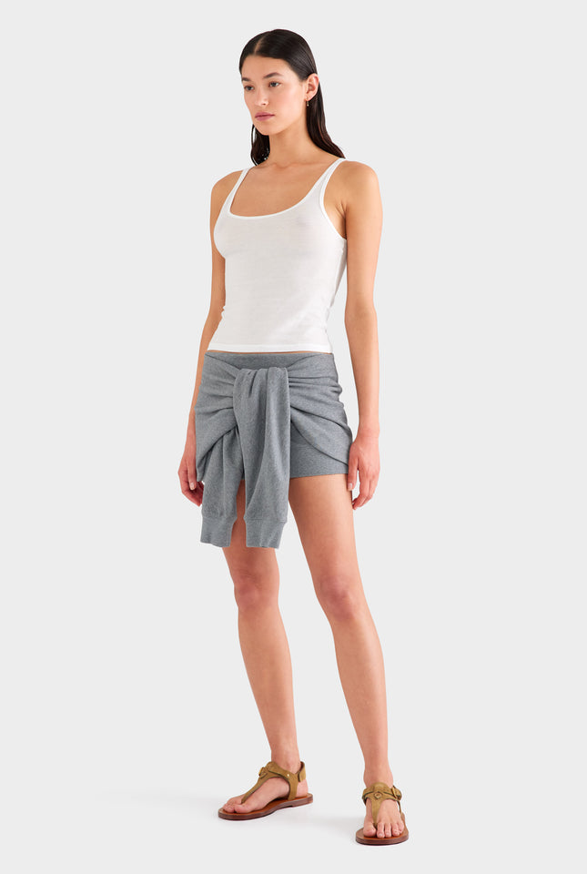 Fleece Wrap Skirt - Dark Grey Marl