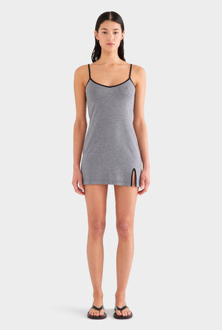 Jersey Mini Dress - Dark Grey Marl