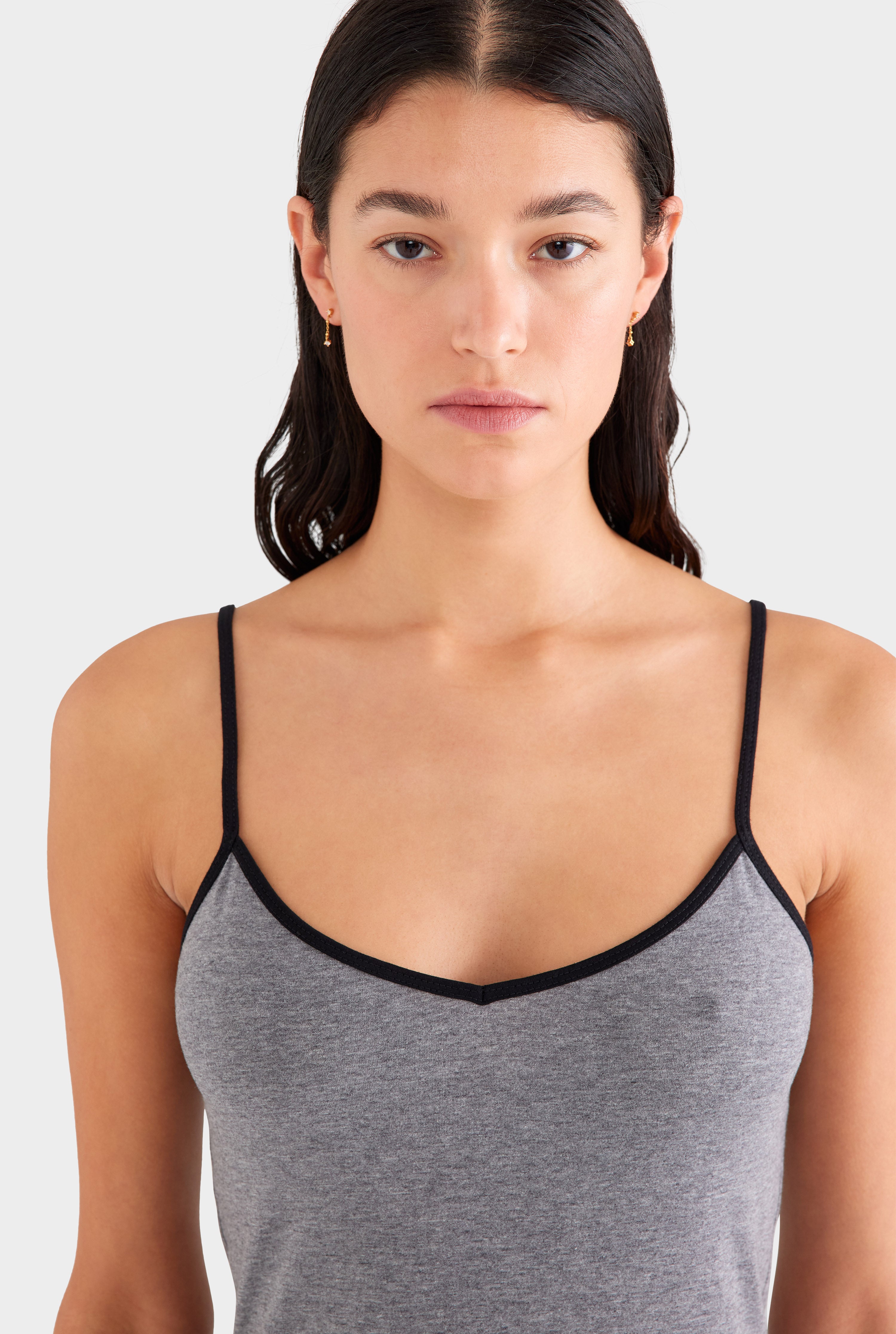 Jersey Mini Dress - Dark Grey Marl