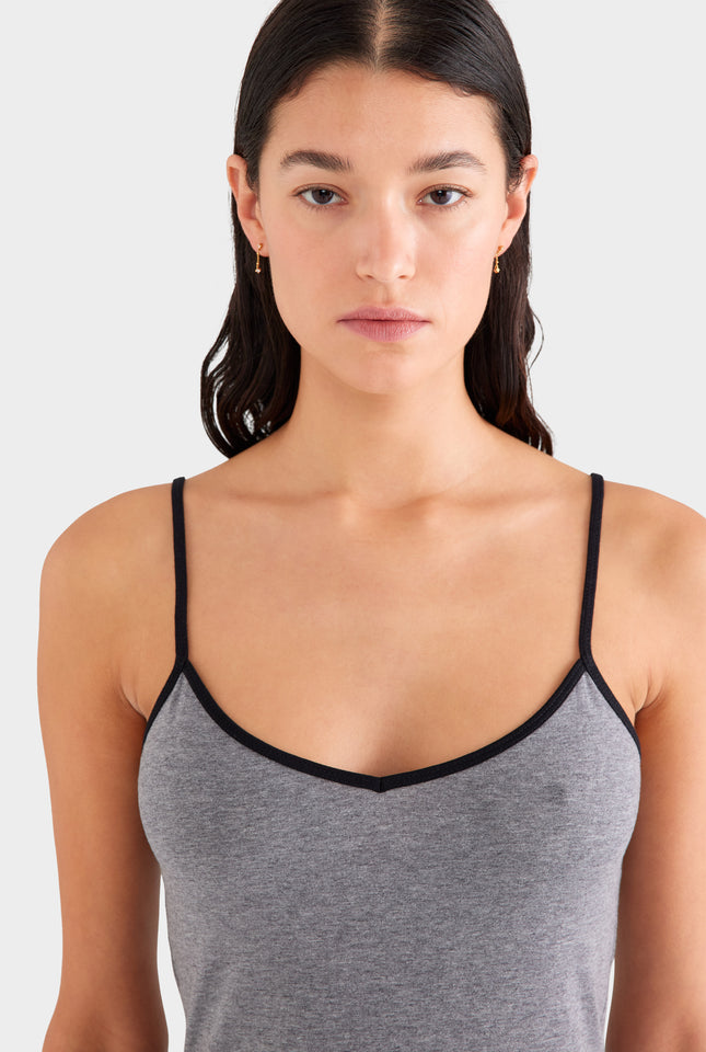 Jersey Mini Dress - Dark Grey Marl