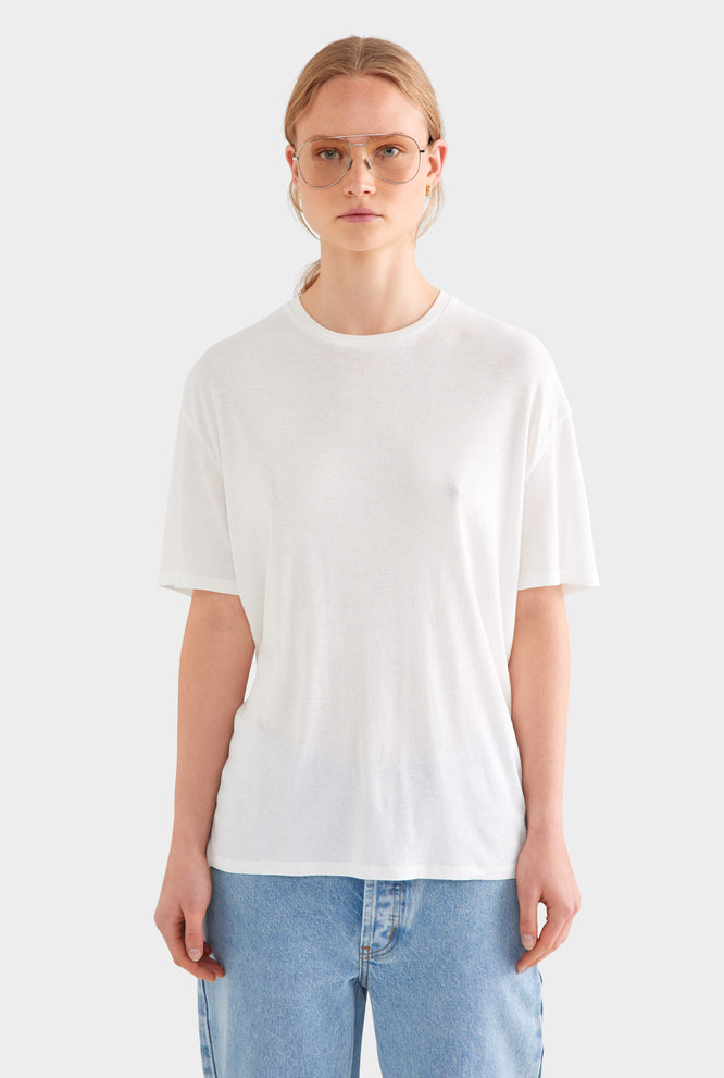 Lightweight Cotton T-Shirt - White