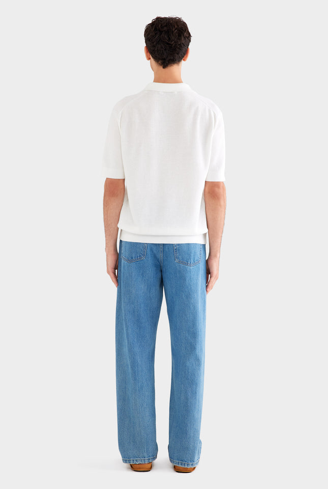 Lightweight Knit Polo - Off White