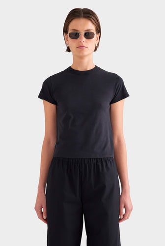 Lightweight Cotton Baby Tee - Black