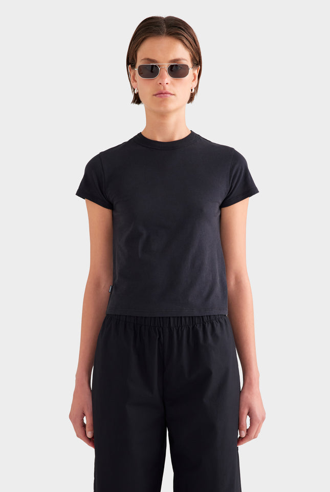 Lightweight Cotton Baby Tee - Black