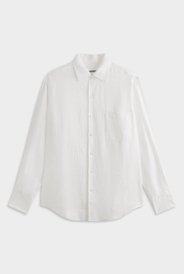 Relaxed Linen Shirt - White