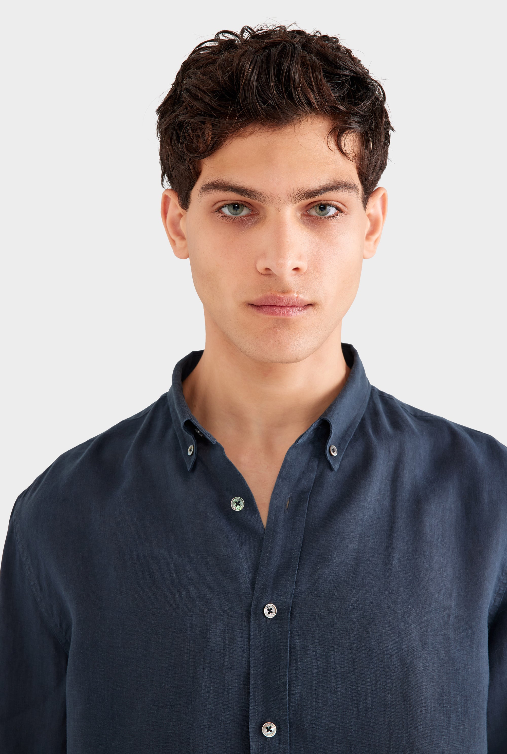 Linen Shirt - Navy